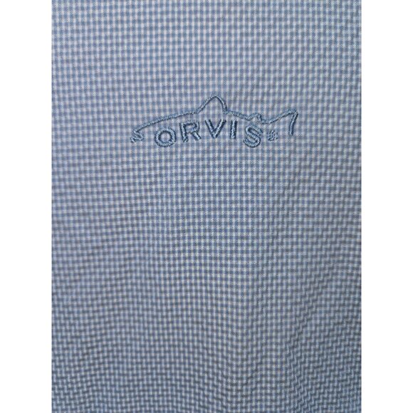 Orvis Mens Blue Check Short Sleeve Fishing Shirt XXL - Picture 7 of 9